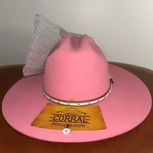 Corral “Dixie” Pink Suede (Premium Wool) Cowboy Cowgirl Western Hat